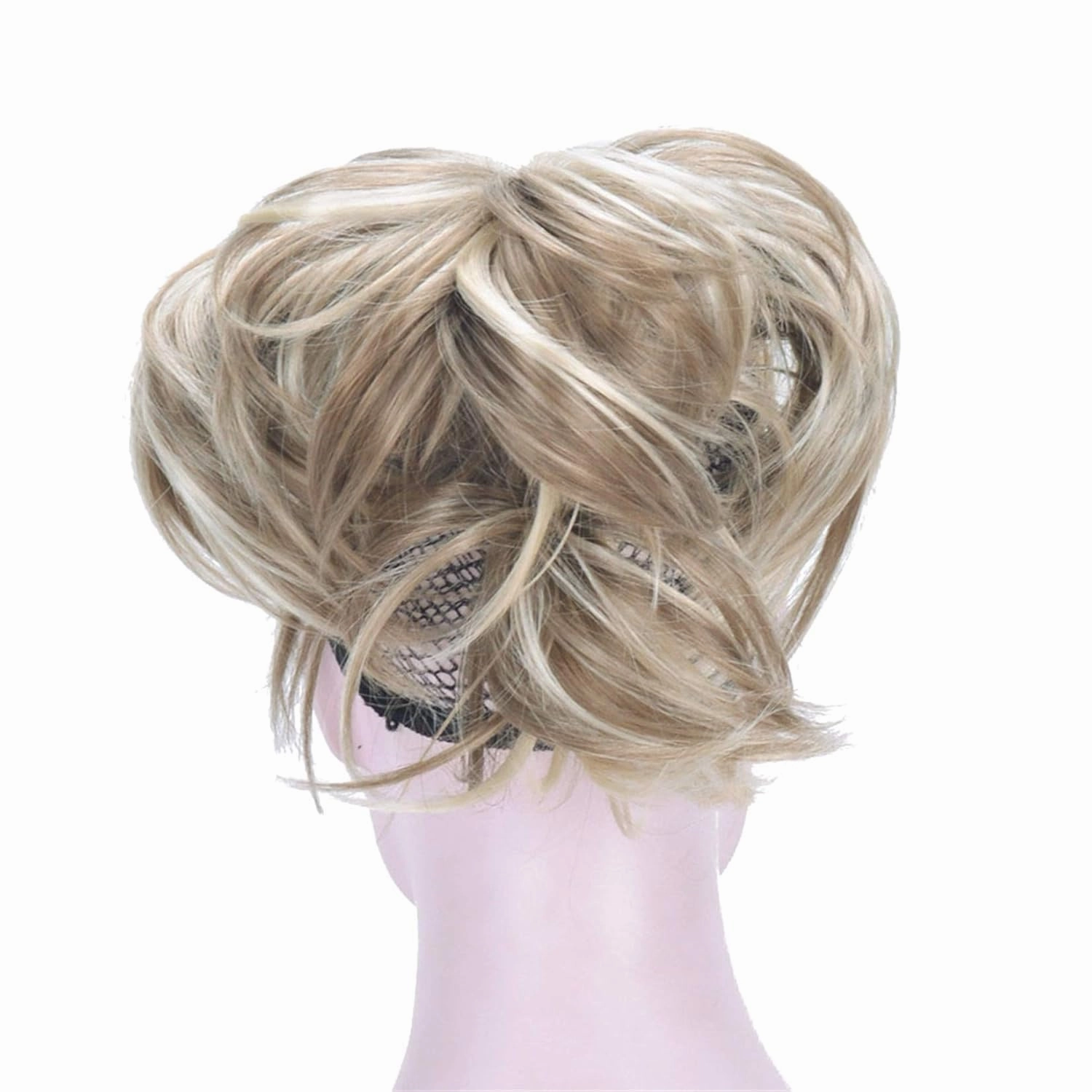 Aimole Adjustable Messy Style Ponytail Clip-on Straight Wig Short Extensions Hair Synthetic Hairpiece (H16-613 Blonde Highlighted)
