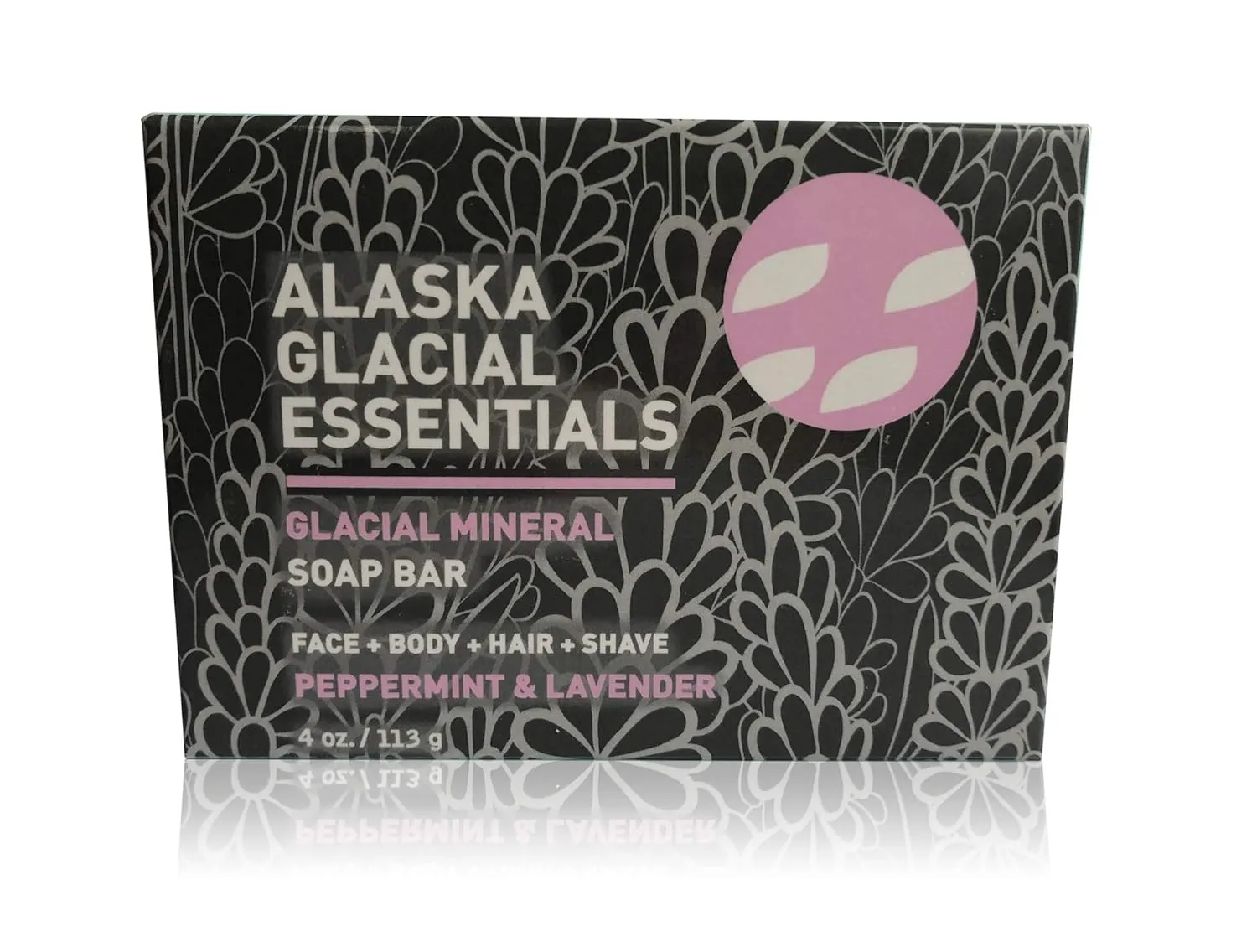 Alaska Glacial Mud Glacial Mineral Soap Bar Peppermint & Lavender Exfoliates Dead Skin Cells, Detoxifies Pores, Softens Skin 4oz