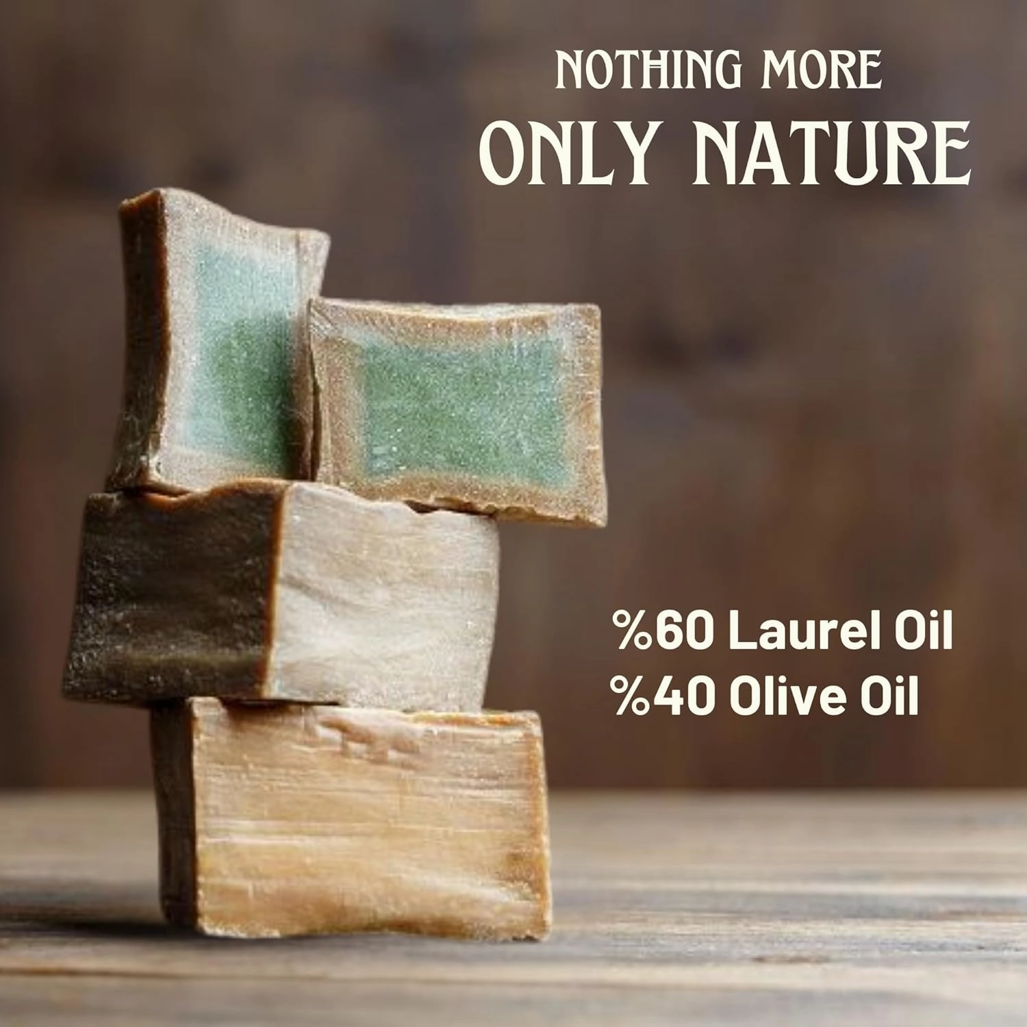 Aleppo Soap Bar,` Laurel Oil@ Virgin Olive Oil, Natural Handmade, Crafted using the Original Ancient Recipe, Gentle for Face, Body, Hair (7oz Each (Pack of 2))