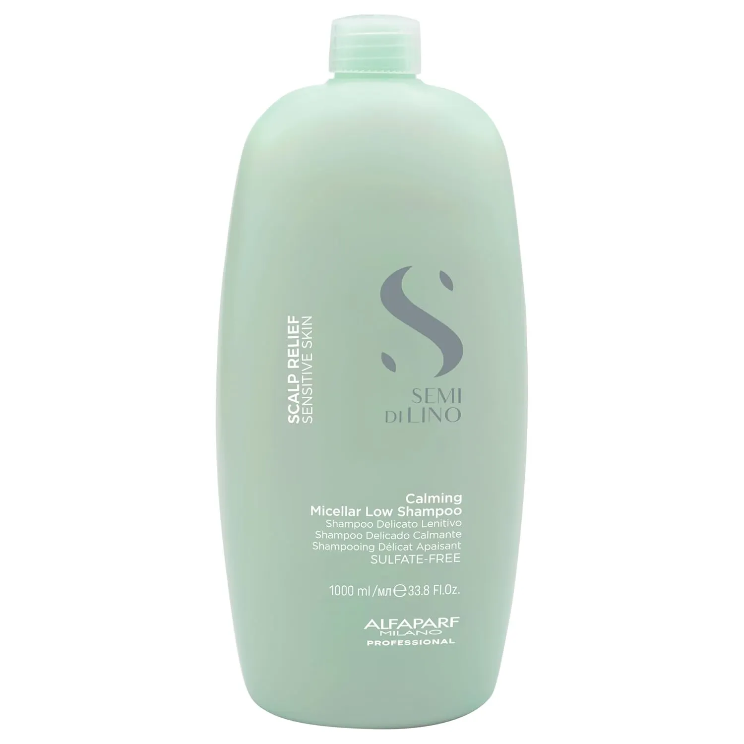 Alfaparf Milano Semi Di Lino Scalp Relief Low Shampoo for Sensitive Skin - Sulfate Free Shampoo - Soothes, Brings Comfort and Hydrates - Itch Relief - Professional Salon Quality