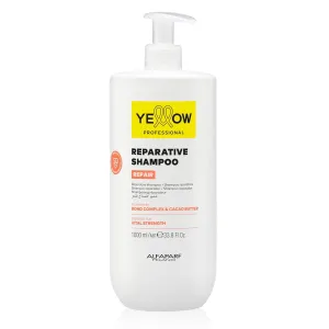 Alfaparf Milano Yellow Professional Bond Repair Shampoo for Damaged Hair - Reparative & Moisturizing Shampoo - Strengthens, Repairs, Protects, Hydrates Hair - Vegan (33.8 fl oz / 1000ml)