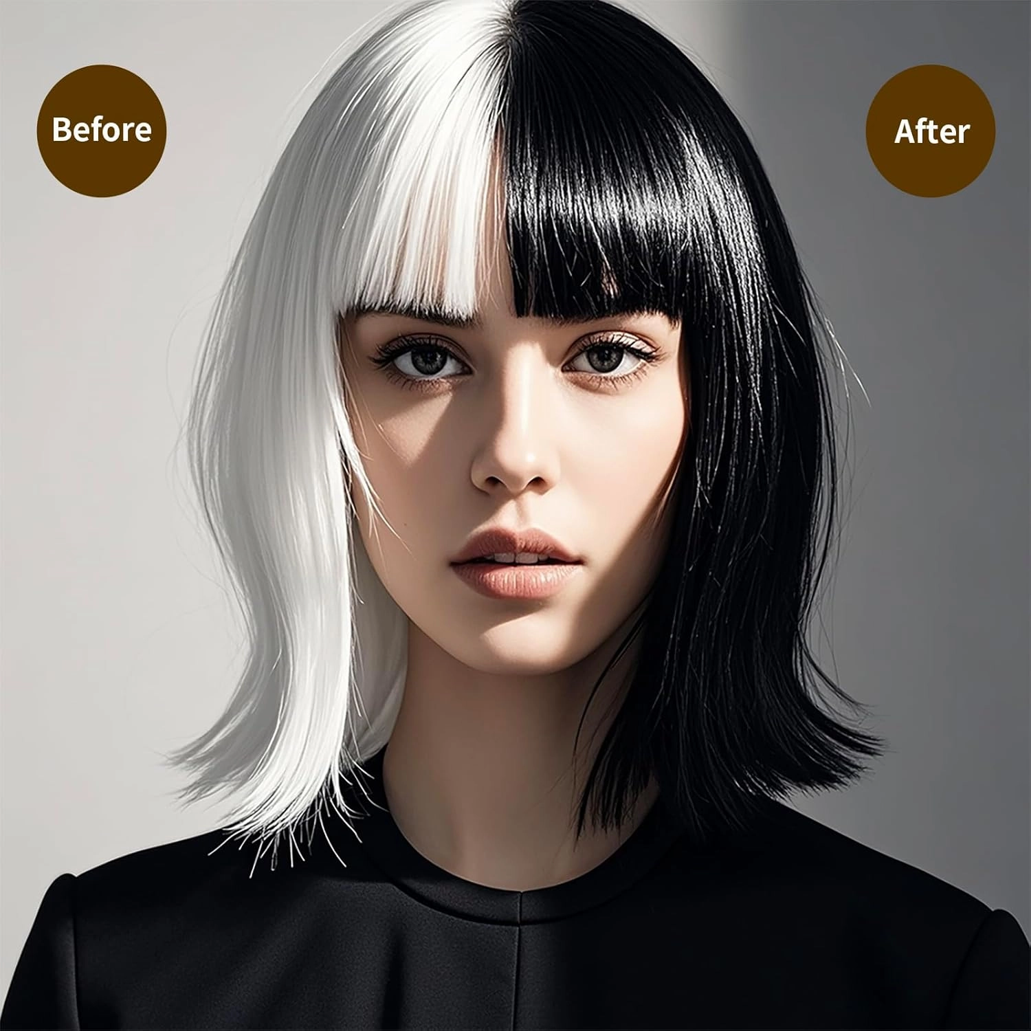 All-in-1 Hair Dye Shampoo for Women & Men - Natural Black Hair Color to Cover Gray Hair, Herbal Formula with Ginseng & He Shou Wu, Gentle Gray Coverage (Chestnut Brown)