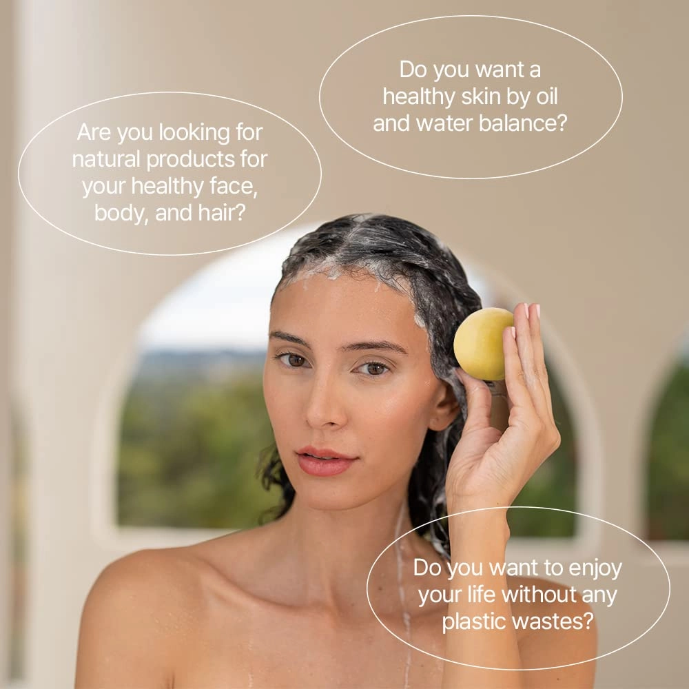 All-in-One Citron Gumball Shampoo Bar for All Scalp Care, Rosemary Oil for Hair Growth, Green Tea, Pumpkin Seed Oil, Dandruff&Itchy Scalp Shampoo, Korean Skin Care, Wood Package (4.2 oz)