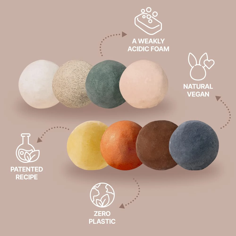 All-in-One Citron Gumball Shampoo Bar for All Scalp Care, Rosemary Oil for Hair Growth, Green Tea, Pumpkin Seed Oil, Dandruff&Itchy Scalp Shampoo, Korean Skin Care, Wood Package (4.2 oz)