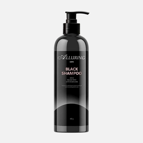 Alluring Black Hair Dye Shampoo 2 in 1 for Women/Men for Gray Coverage Instant Hair Color Shampoo Natural Herbal Semi Permanent