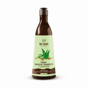 Aloe Peanut Navdha Shampoo - Natural Cleanser for Women & Men, Locks Intense Moisture, Renders Sheen, For Daily Hair Softness, 250ml