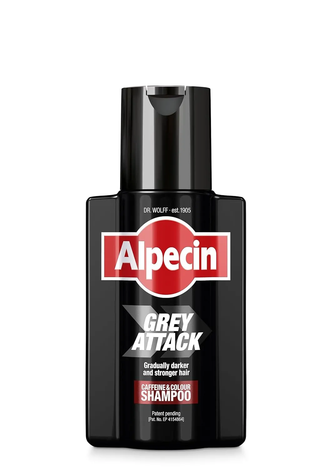 Alpecin Grey Attack Coffein & Color Shampoo - 1 x 200 ml - Schrittweise dunkleres und stärkeres Haar | Kontrolliertes und natürliches Farbergebnis | Gegen Haarausfall