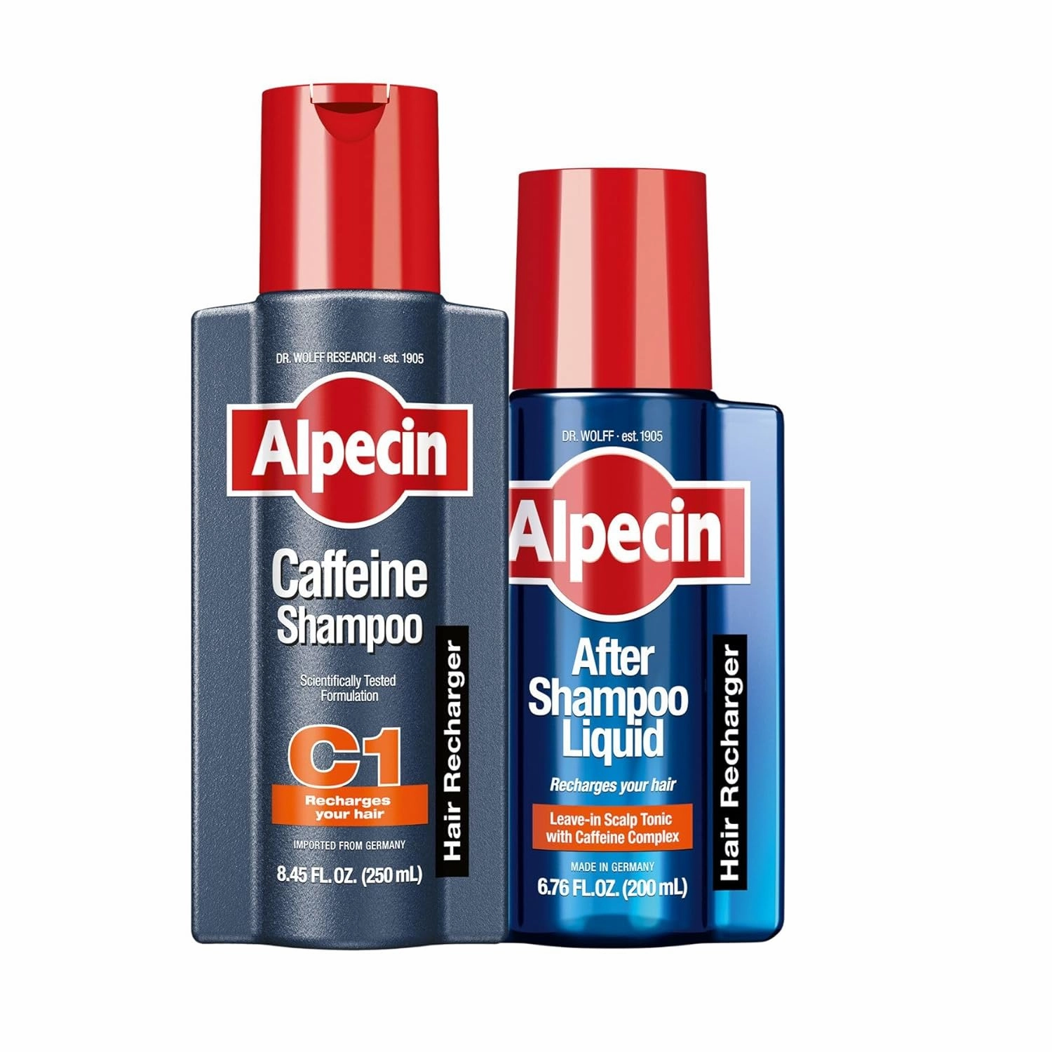 Alpecin C1 Caffeine Shampoo 8.45 fl oz   Alpecin After Shampoo Liquid 6.76 fl oz I Hair Performance Enhancer Promotes Natural Hair Growth and Thickness I Energizes Scalp