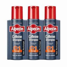 Alpecin C1 Caffeine Shampoo 8.45 fl Oz (Pack of 3) I Hair Performance Enhancer I Promotes Natural Hair Growth and Thickness I Energizes Scalp