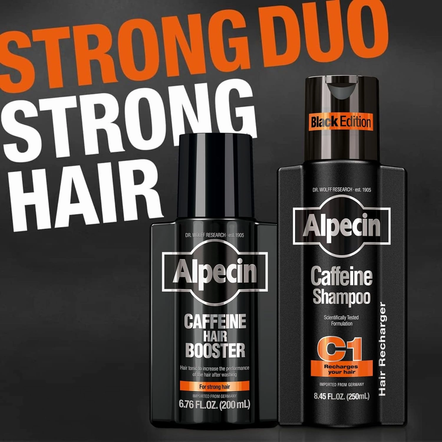 Alpecin Caffeine Hair Booster with Bold Fragrance 6.76 Fl Oz (Pack of 3) I Hair Performance Enhancer I Promotes Natural Hair Growth and Thickness I Energizes Scalp