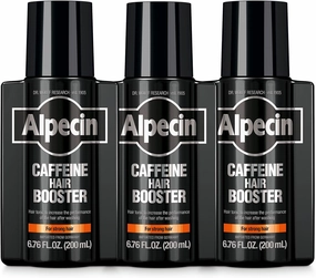 Alpecin Caffeine Hair Booster with Bold Fragrance 6.76 Fl Oz (Pack of 3) I Hair Performance Enhancer I Promotes Natural Hair Growth and Thickness I Energizes Scalp