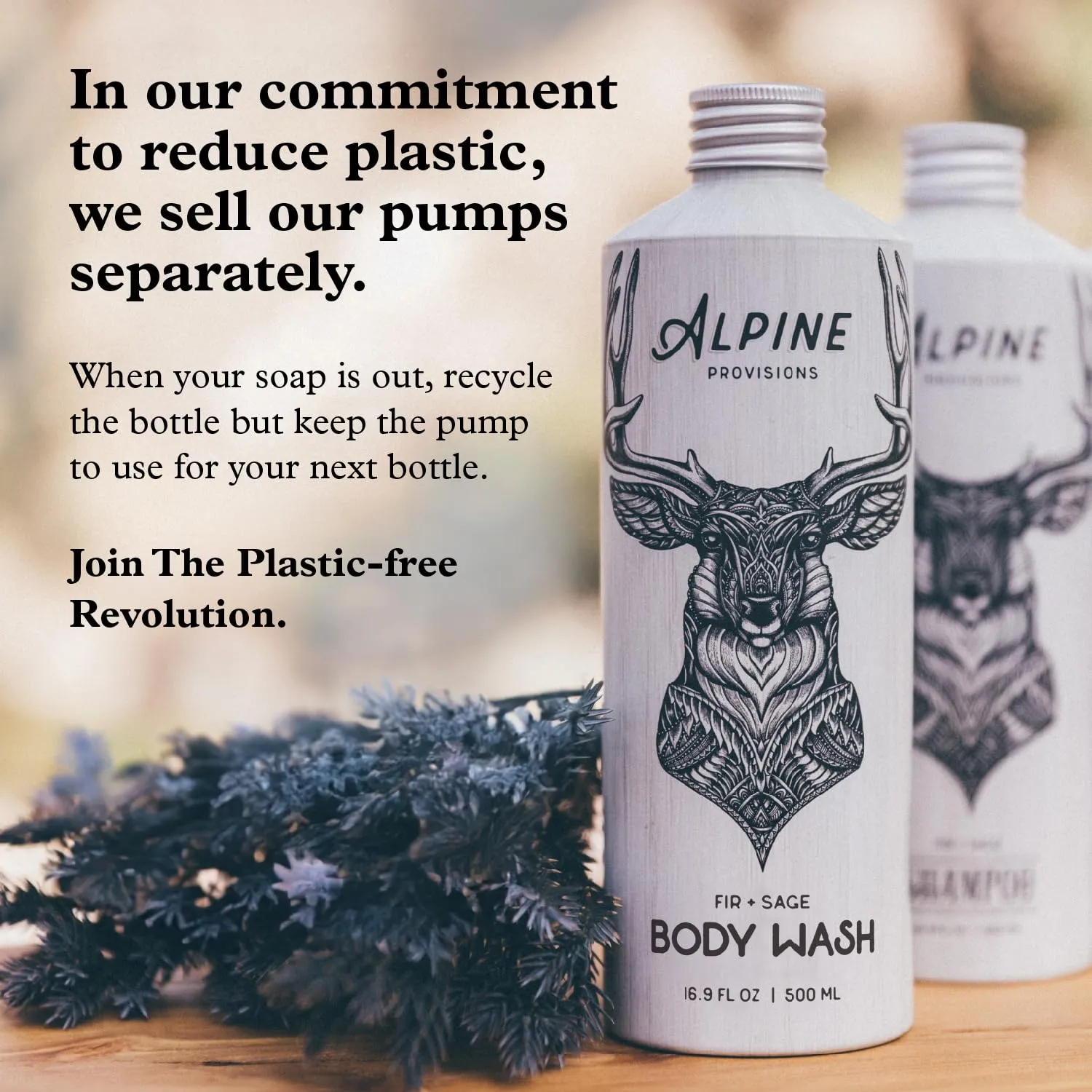 Alpine Provisions Rosemary & Mint Shampoo - Naturally Repair, Cleanse, and Hydrate with Essential Oils, Jojoba, Aloe Vera - Vegan, Sulfate & Plastic Free - Plant-Based Hair Care 16.9 FL Oz