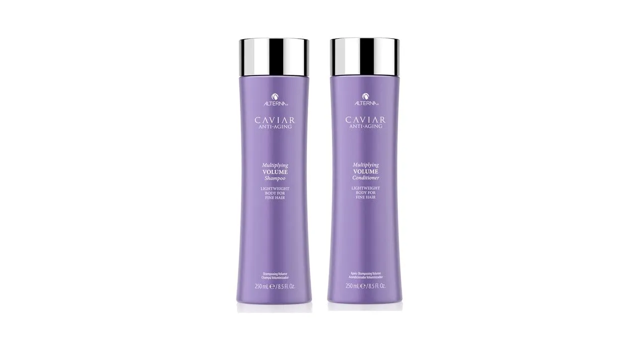 Alterna Caviar Anti-Aging Multiplying Volume Shampoo and Conditioner Standard Set, 8.5oz each | For Fine, Thin Hair | Create Instant Volume and Thickness | Sulfate Free