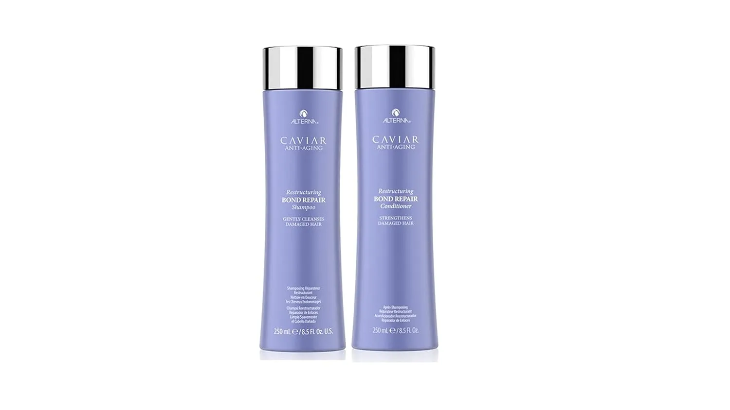 Alterna Caviar Anti-Aging Restructuring Bond Repair Shampoo and Conditioner Standard Set, 8.5oz each | Rebuilds & Strengthens Damaged Hair | Sulfate Free