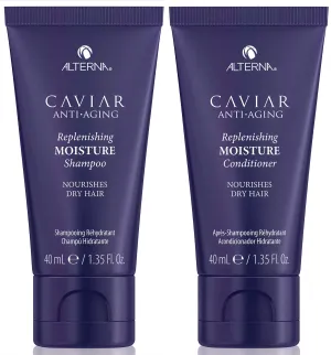 Alterna Haircare CAVIAR Anti-Aging Replenishing Moisture Shampoo and Conditioner Set, 16.5 Fl Oz | Protects, Restores and Hydrates | Sulfate Free