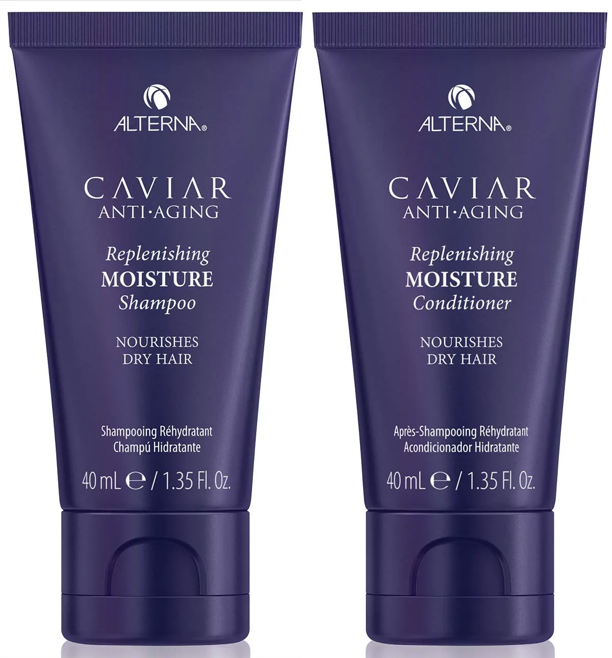 Alterna Haircare CAVIAR Anti-Aging Replenishing Moisture Shampoo and Conditioner Set, 16.5 Fl Oz | Protects, Restores and Hydrates | Sulfate Free