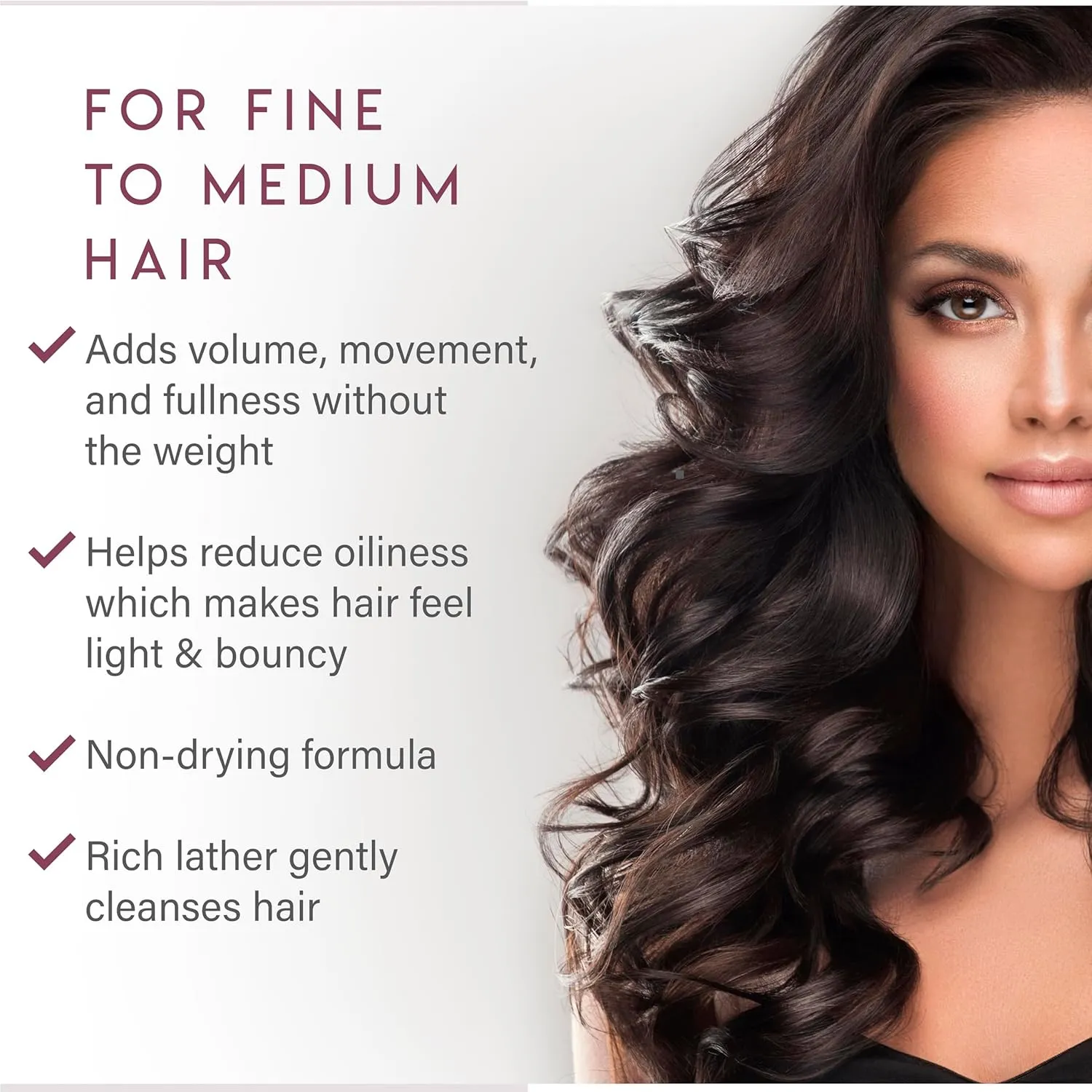 ALURAM Volumizing Shampoo, Non-Drying Gentle Cleanser Adds Body & Fullness for All Hair Types