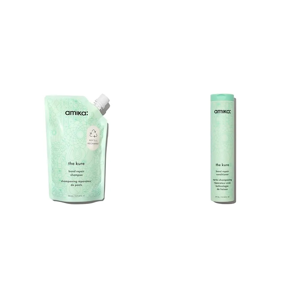 amika bond repair shampoo 500ml   conditioner 275ml bundle