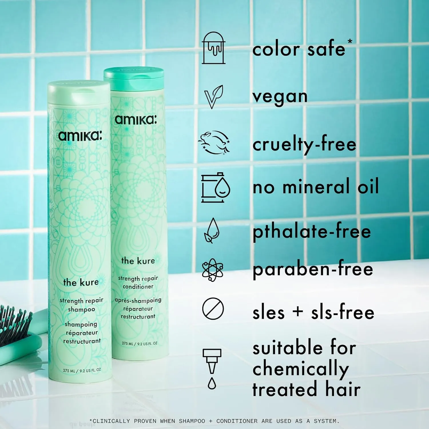 amika the kure strength repair shampoo