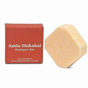 Amla Shikakai Organic Shampoo Bar with Methi & Ginger | Reduces hair fall, Detangles | Sulphate & Paraben Free | Natural & Organic | For Women & Men | 75 Gm