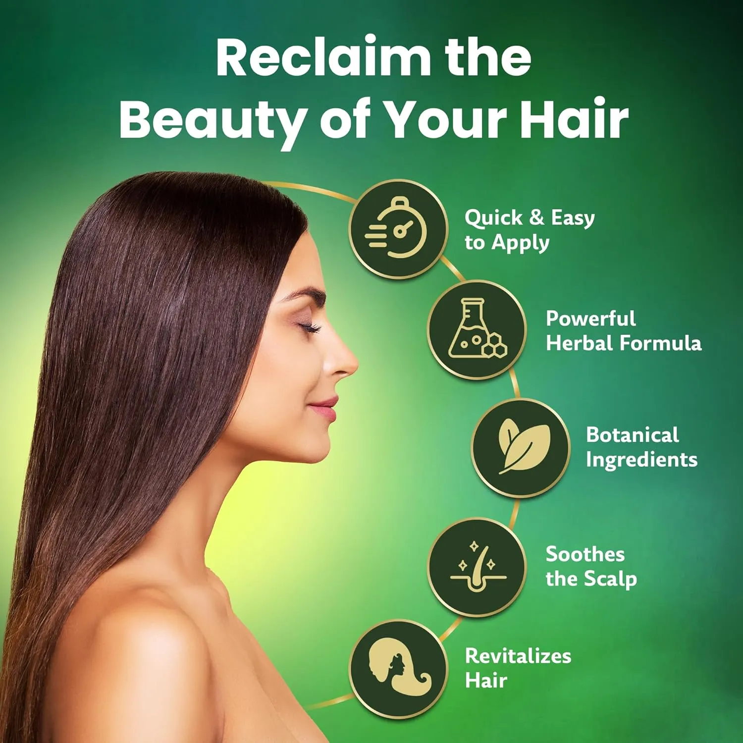 Ammonia-Free & Paraben Free Herbal Hair Shampoo - Hair Dye Shampoo for Women & Men - Natural Color & Herbal Nourishment - No Stain on Skin - Dark Brown (400 ml)