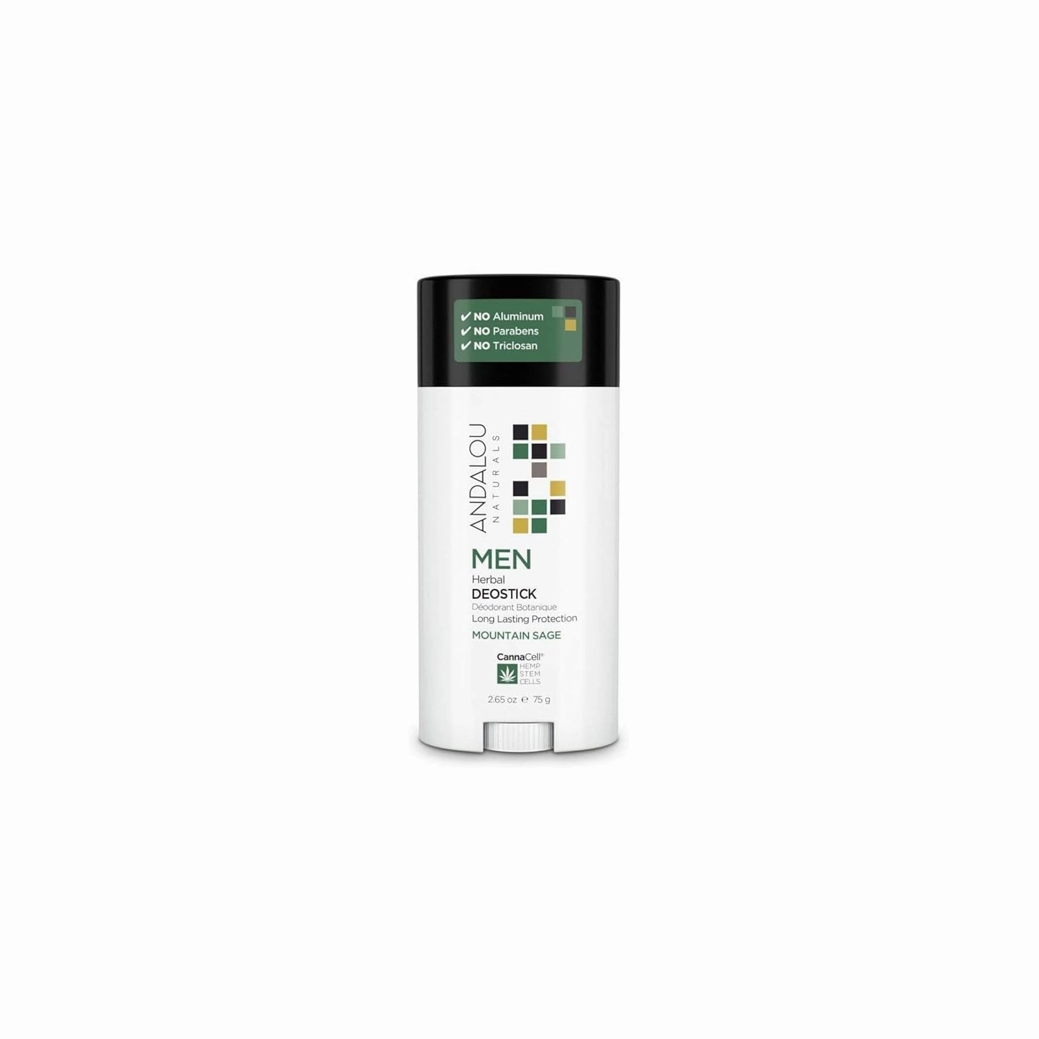 Andalou Naturals CannaCell MEN Botanical Deodorant, Mountain Pine, 2.65 Ounce