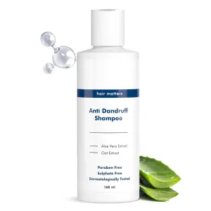 Anti Dandruff Shampoo | 5.5 Balanced pH | 3X Faster Reduction in Flaking, Itching, & Dry Scalp | Aloe Vera & Oat Extract | Dermatologically Tested | 100 ml
