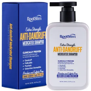Anti-Dandruff Shampoo for Seborrheic Dermatitis & Folliculitis: Anti-Fungal Medicated Shampoo for Scalp Problems - Psoriasis Itchy and Oily Scalp Relief for Men & Women Sulfate Free