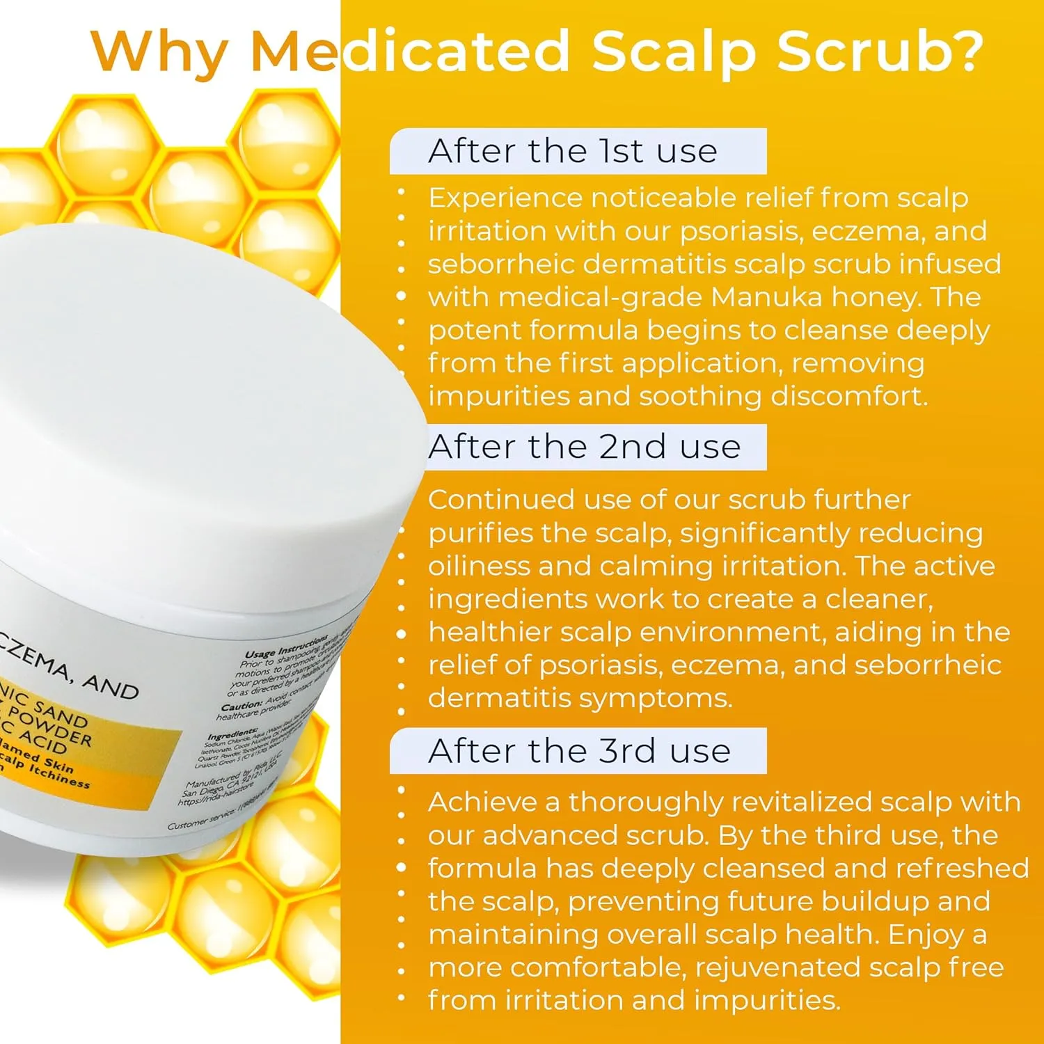 Anti Fungal Pre Shampoo Scalp Scrub for Psoriasis, Eczema & Seborrheic Dermatitis | DHT Blockers, Mineral Complex & Tea Tree Oil | Soothes Scalp and Promotes Hair Growth for Men & Women