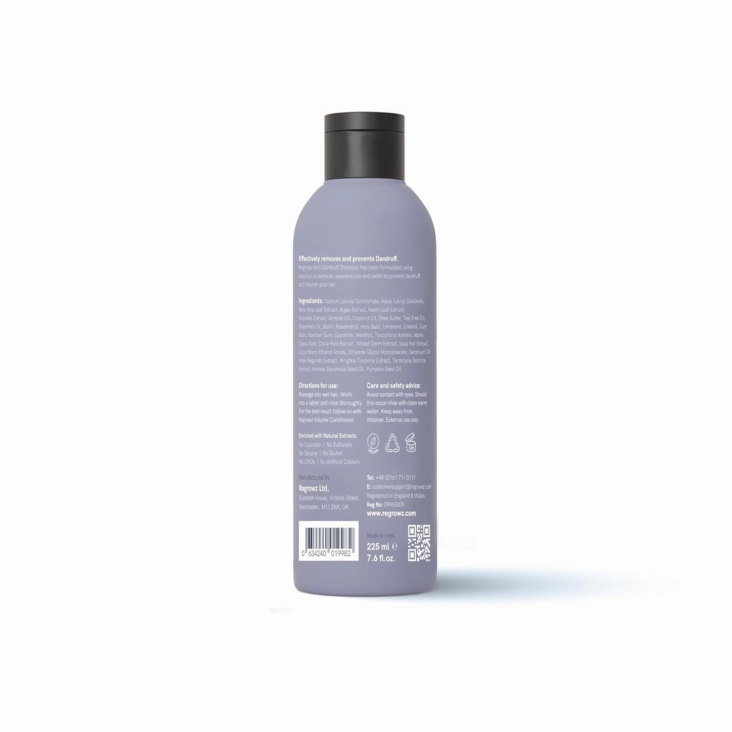 Anti Dandruff Shampoo 7.6fl oz - For Dry, Itchy Scalp - Itch Relief Treatment & Removes Flakes - Moisturises for Healthy Vibrant Hair