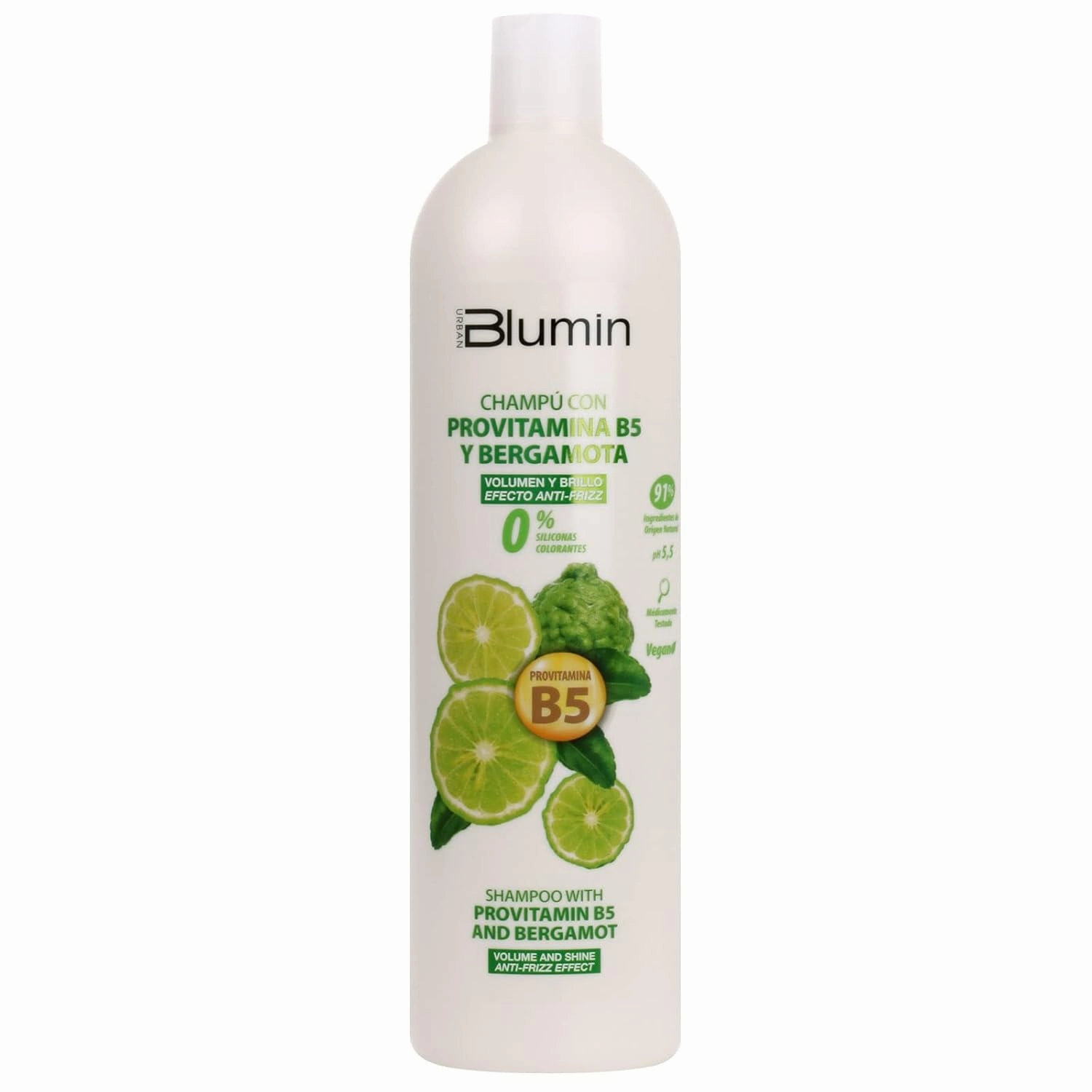 Anti-Frizz Effect Shampoo with Bergamot and Provitamin B5 – Volume and Shine, 1000 ml