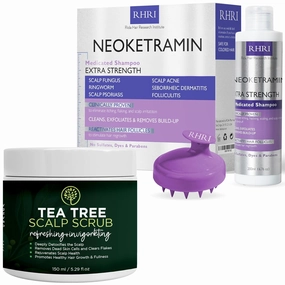 Anti Fungal Shampoo for Men & Women   Tea Tree Scalp Scrub Folliculitis Shampoo for Dry Scalp, Psoriasis, Ringworm | for Itchy, Flaky & Irritated Scalp | No Paraben & Sulphate | w/Dandruff Brush