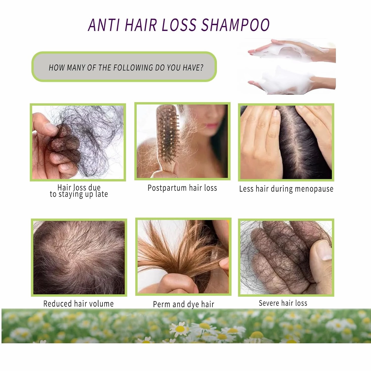 Anti Hair Loss Shampoo for Women,Reminpi Anti Hair Fall Treatment with Hydrolyzed Oat Protein & Plant Essence Extract, Promotes Hair Growth (2PCS)