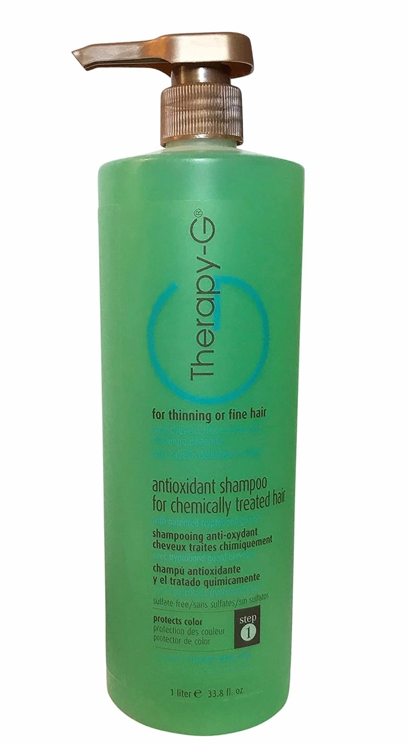 Antioxidant Shampoo For Chemically Treated Hair For thinning, fine hair and anti hair loss. Hair regrowth and color protector Liter 33.8 oz