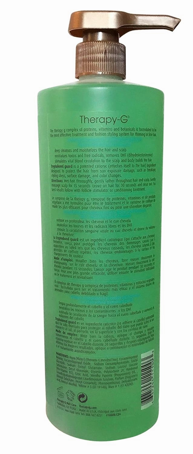 Antioxidant Shampoo For Chemically Treated Hair For thinning, fine hair and anti hair loss. Hair regrowth and color protector Liter 33.8 oz