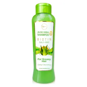 Anyeluz Aloe Vera Hair Shampoo, Deep-Cleansing Scalp Cleanser, Biotin Strengthening Formula, Grease Control, Salt Paraben-Free Haircare
