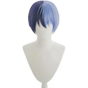 Aoyagi Toya Cosplay wig Black purple &light blue 26cm(Blackpurple&light blue(Aoyagi Toya))