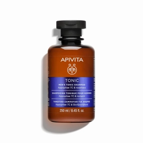 APIVITA Tonic Men's Shampoo for Thinning Hair | Strengthens, Prevents Hair Thinning & Promotes Hair Growth with Hippophae Tonic Complex, Rosemary & Propolis, Silicone-Free, 250 mL / 8.45 oz