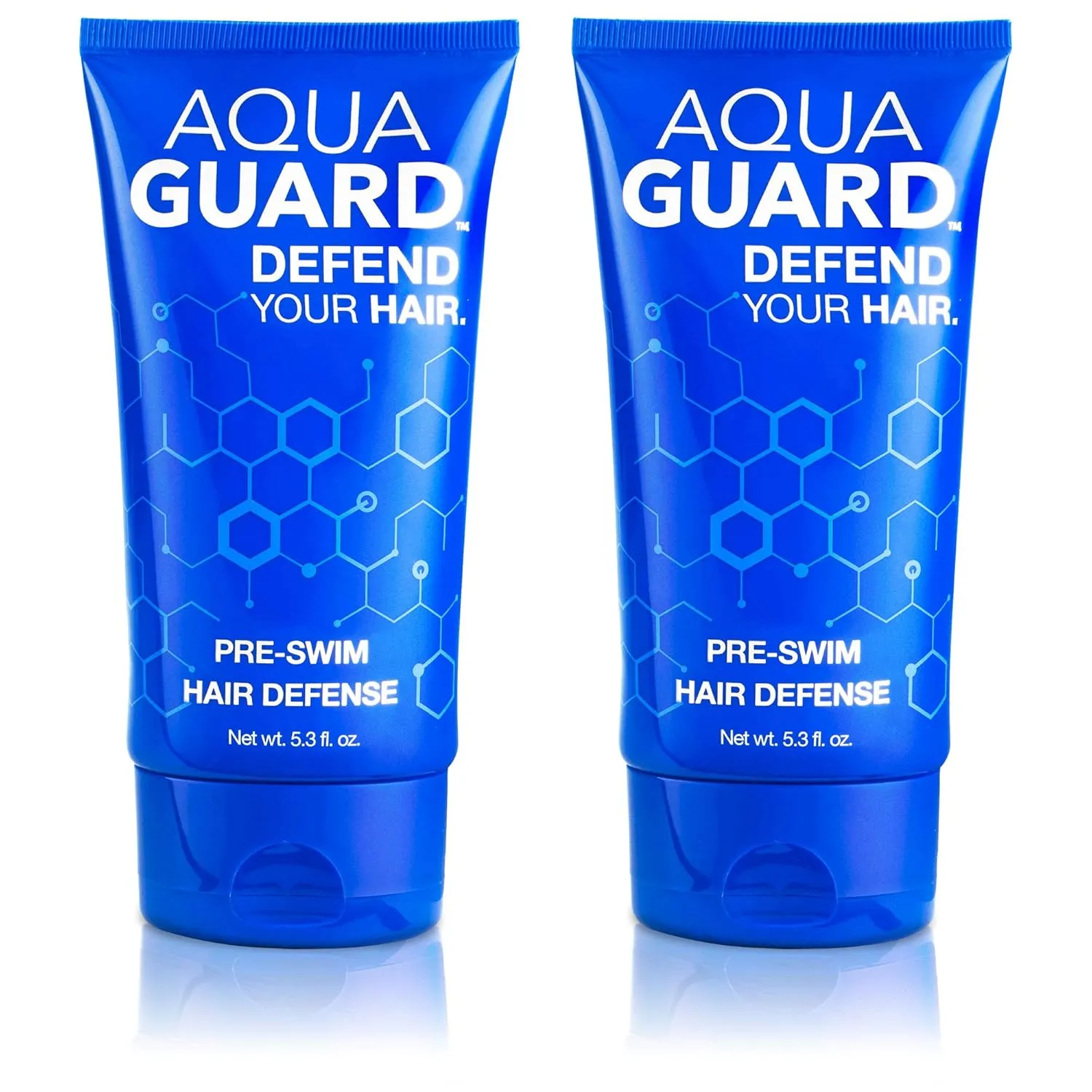 AquaGuard Pre-Swim Hair Defense | Prevents Chlorine Damage   Softens Hair | Made in California | Color Safe, Great Scent | 5.3 oz (2 Pack)