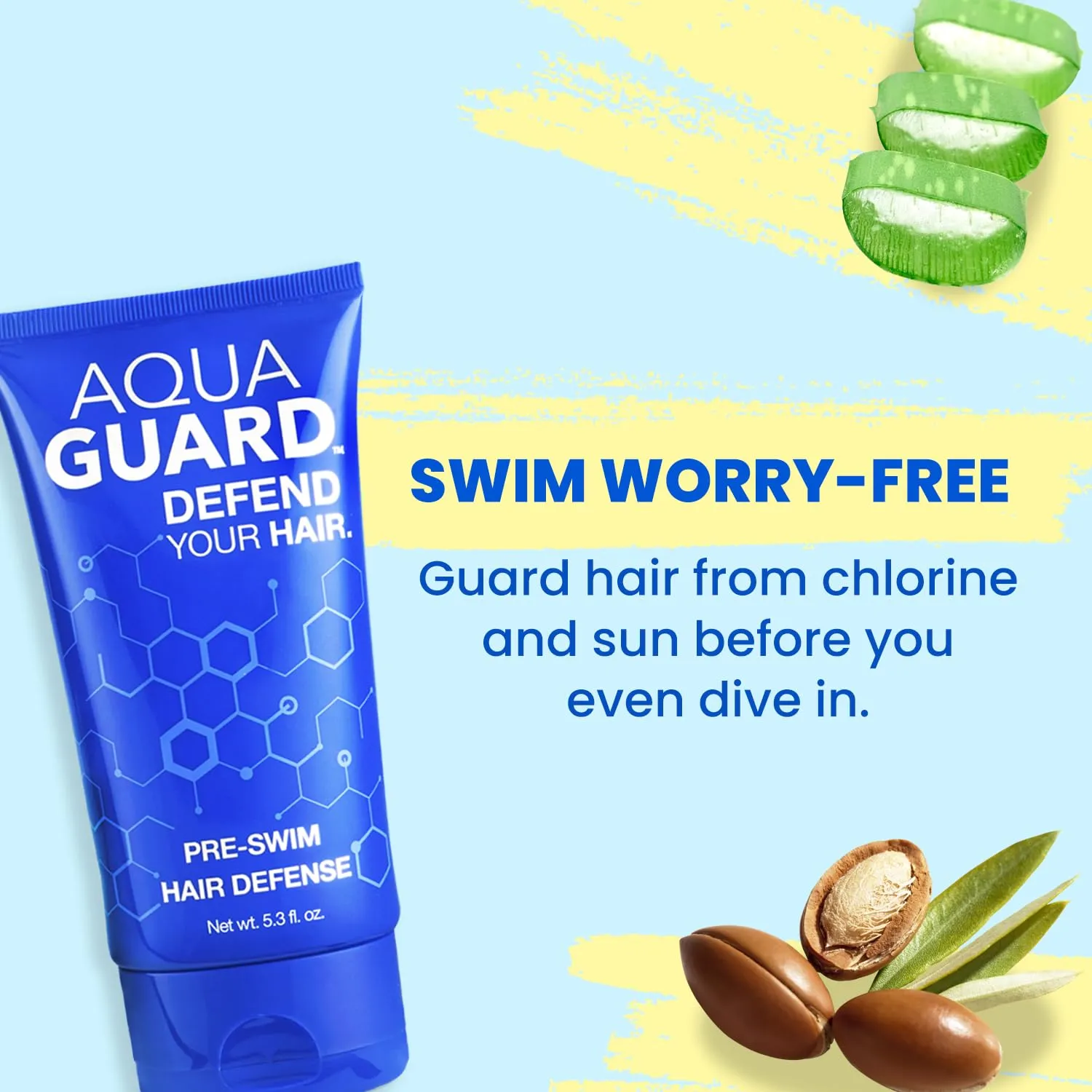 AquaGuard Swimmers Essential Hair Protection Bundle | Prevents Chlorine Damage   Softens Hair While Swimming | Color Safe, Leaves Hair Smelling Great | Made in California