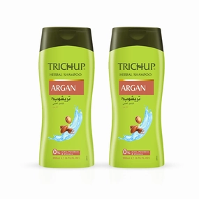 Argan Herbal Shampoo Frizzy, Dull & Dry Hair - Blends with Moroccan Argan Oil - Cleansing with Conditioning Effect Reduces Frizz and Boosts Shine| 200 ml, 8.32 Fl.Oz. (Pack of 2)