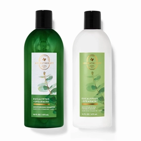 Aromatherapy Eucalyptus Spearmint Moisturizing Shampoo & Conditioner Bath and Body 16 fl oz / 473 mL Fragrance notes: euclayptus oil (clears the mind) and spearmint oil (soothes and uplifts).