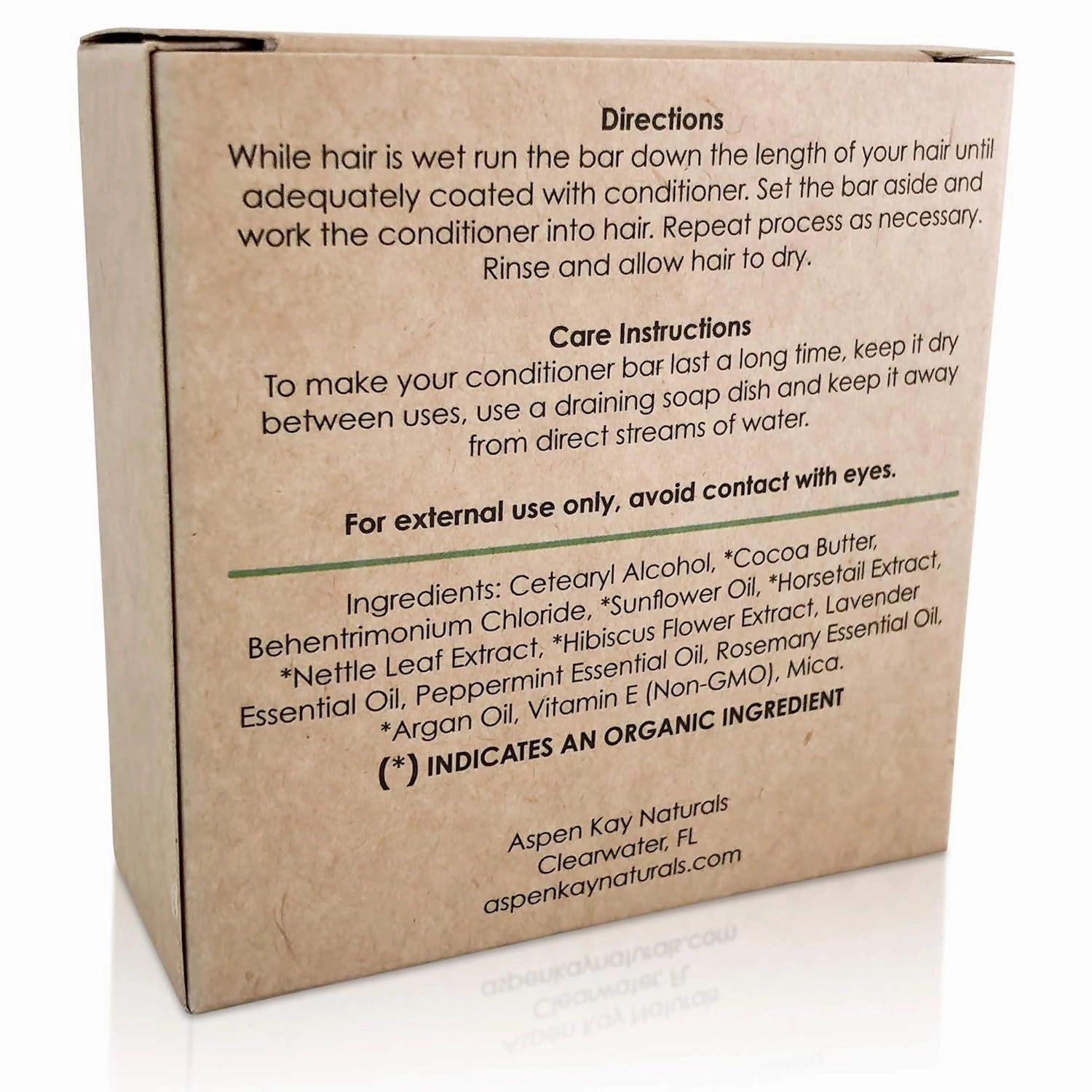 Aspen Kay Naturals Conditioner Bar, Made With Natural & Organic Ingredients, All Hair Types including frizzy hair, 2.3 Ounce Bar. (Rosemary & Peppermint)