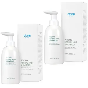 Atomy Shampoo 500ml (16.9 FL.OZ.) 2 Pack Set - Outstanding Cleansing and Rich Nourishment