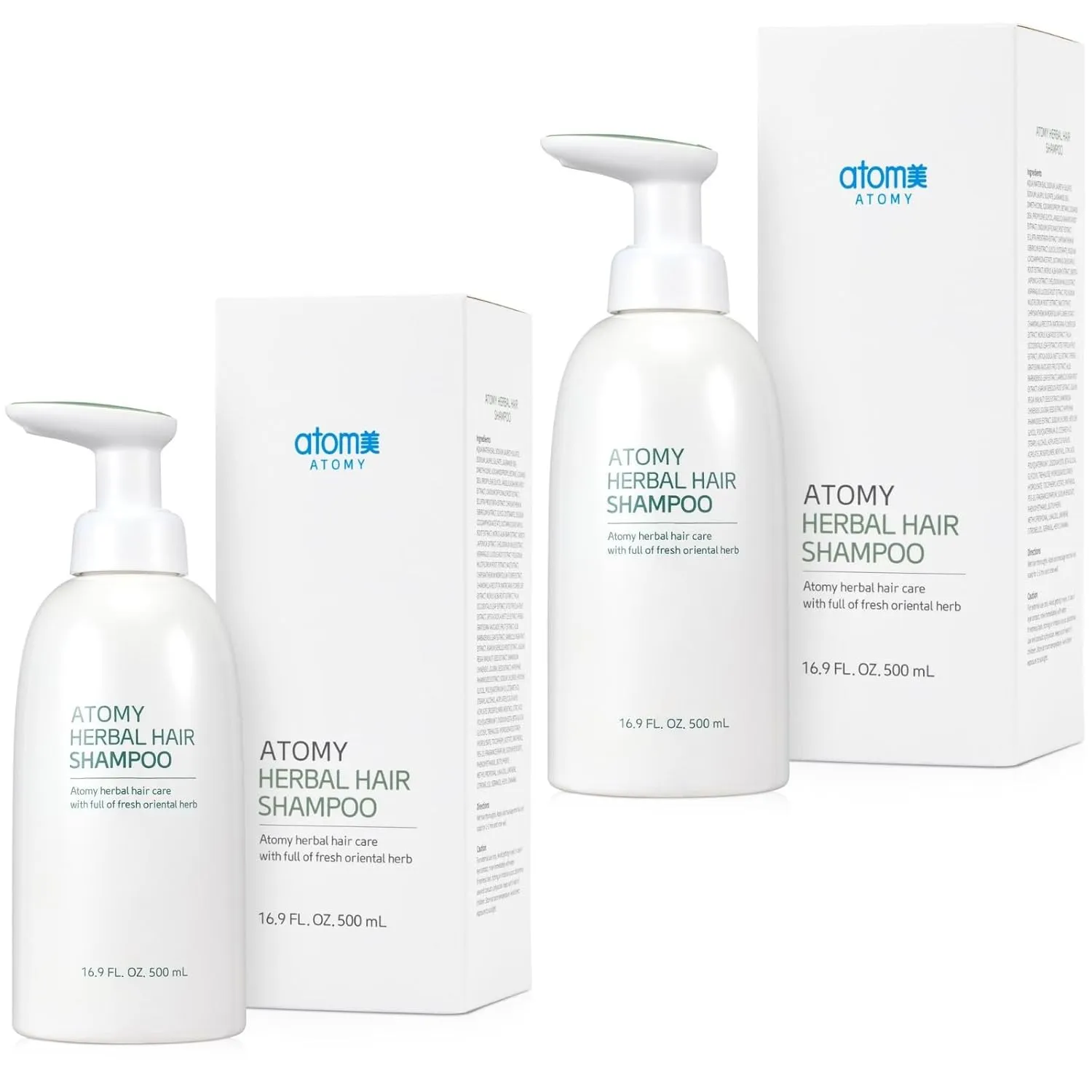 Atomy Shampoo 500ml (16.9 FL.OZ.) 2 Pack Set - Outstanding Cleansing and Rich Nourishment