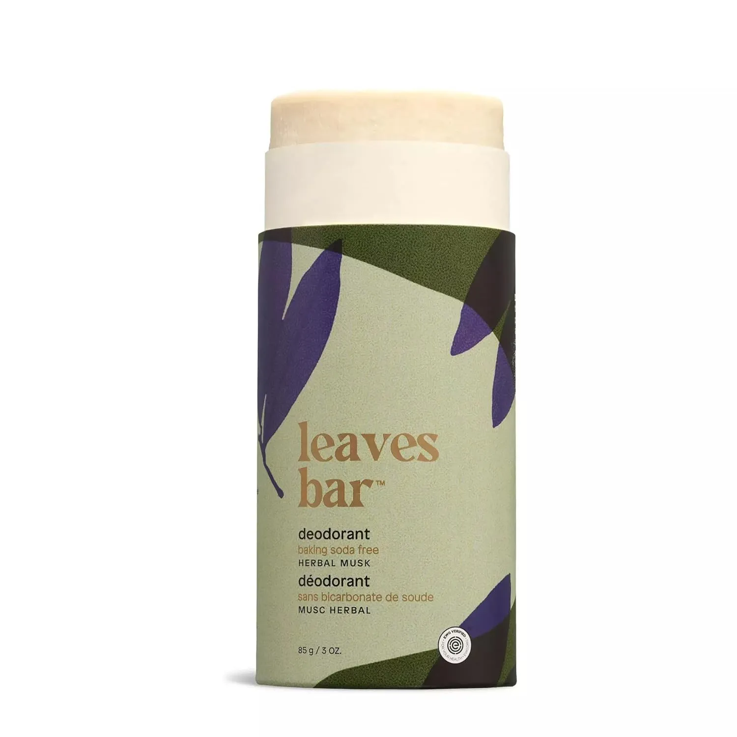 ATTITUDE Natural Deodorant, Aluminum-free, Odor Control & Long Lasting, Nourishing Ingredients, Castor and Jojoba Oils, Baking Soda-free, EWG Verified, For Men and Women, Herbal Musk, 3 Oz