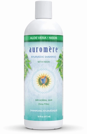 Auromere Ayurvedic Shampoo, Aloe Vera Neem - Vegan, Cruelty Free, Non-GMO, Natural, Gluten Free, Sulfate Free, Paraben Free for Dry to Normal Hair (16 fl oz), 2 Pack