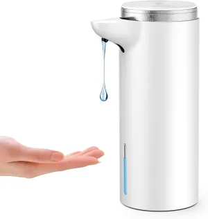Automatic Soap Dispenser Touchless (Upgrade Auto & Manual Modes) - IPX7 WaterProof - Adjustable Volume for Thick & Thin Liquid - USB C Rechargeable Dish/Hand Soap Dispenser for Kitchen Bathroom
