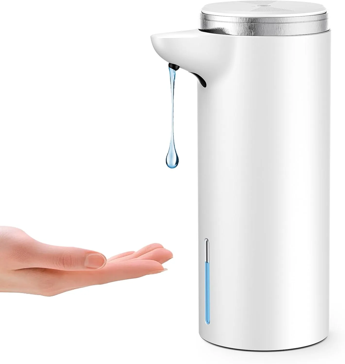 Automatic Soap Dispenser Touchless (Upgrade Auto & Manual Modes) - IPX7 WaterProof - Adjustable Volume for Thick & Thin Liquid - USB C Rechargeable Dish/Hand Soap Dispenser for Kitchen Bathroom