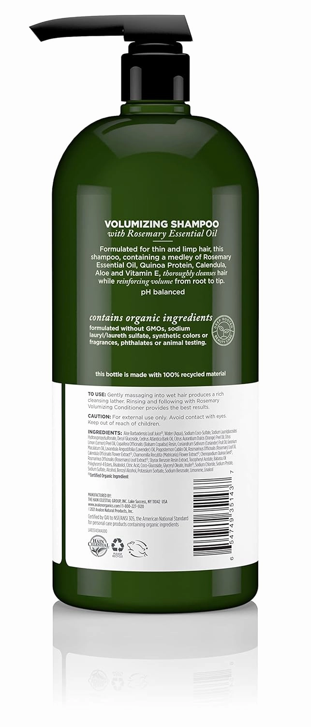 Avalon Organics Rosemary Shampoo, 32 fl oz